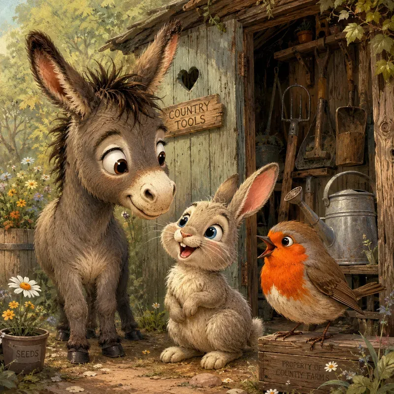 Whimsical Farmyard Animal Portraits