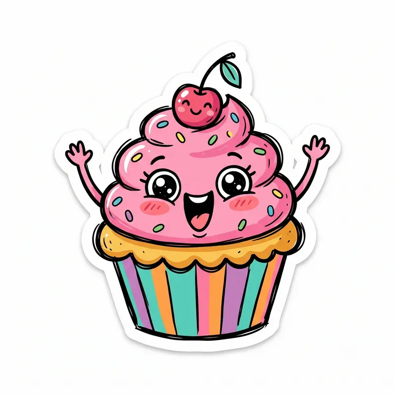 Doodle Dessert Sticker Generator