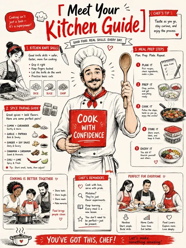 Red Editorial Character Infographics