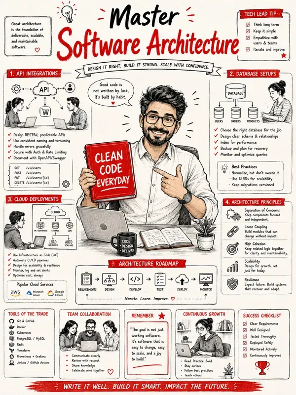 Red Editorial Character Infographics