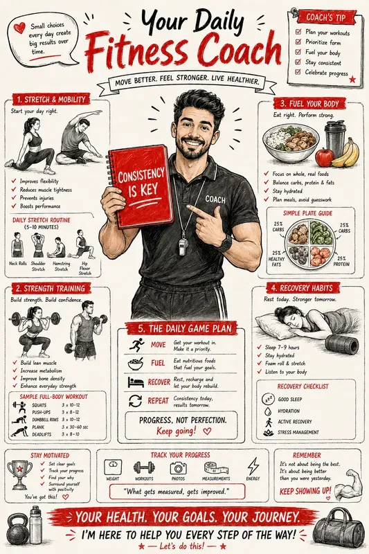 Red Editorial Character Infographics