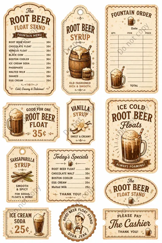 Soda Fountain Vintage Ephemera