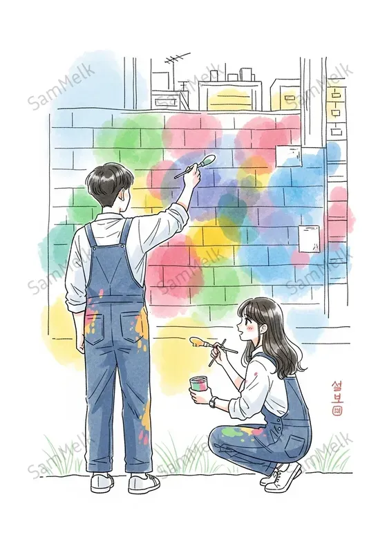 Gentle Korean Storybook Illustrations