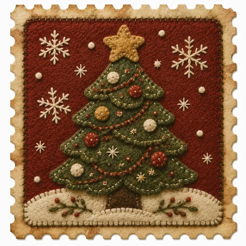 Christmas Felt Stamp Ephemera Generator