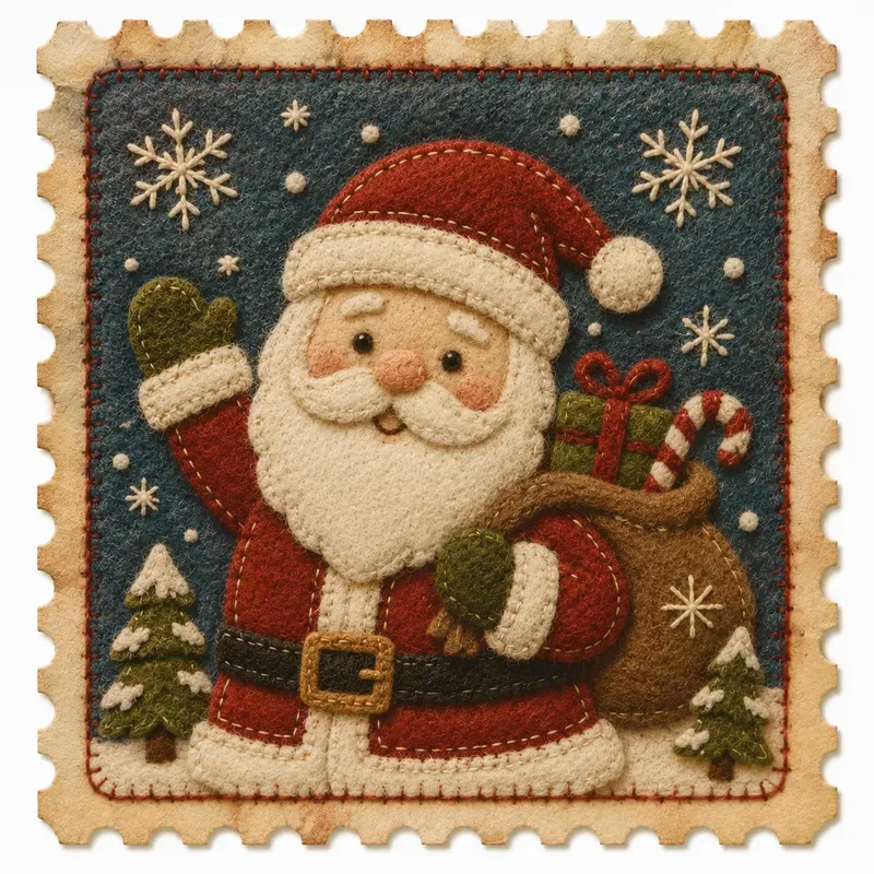 Christmas Felt Stamp Ephemera Generator