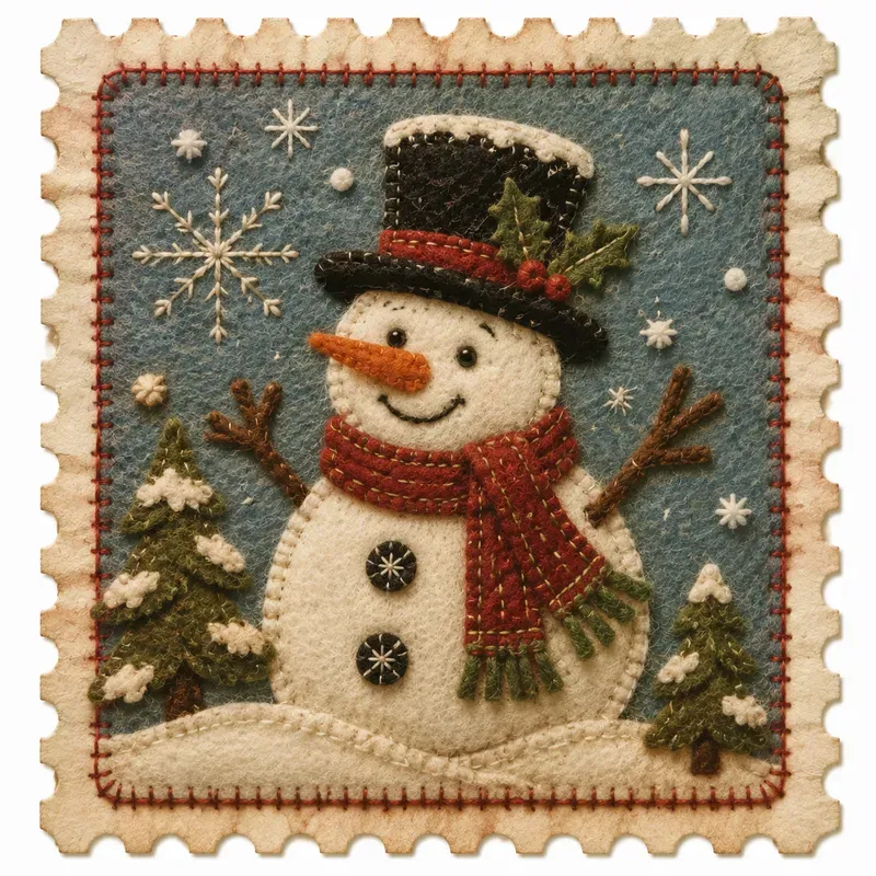 Christmas Felt Stamp Ephemera Generator