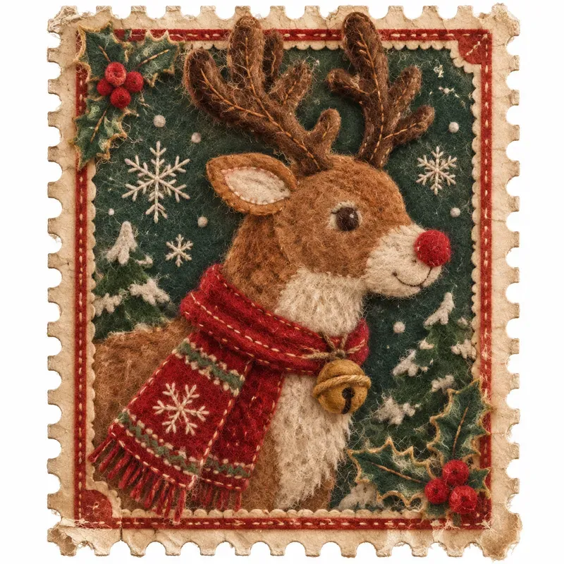 Christmas Felt Stamp Ephemera Generator