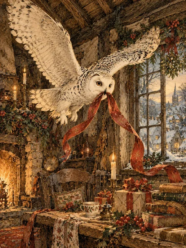 Antique Vintage Christmas Storybook Art