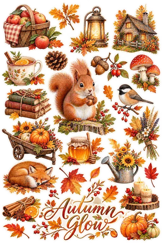 Cozy Watercolor Sticker Set Creator