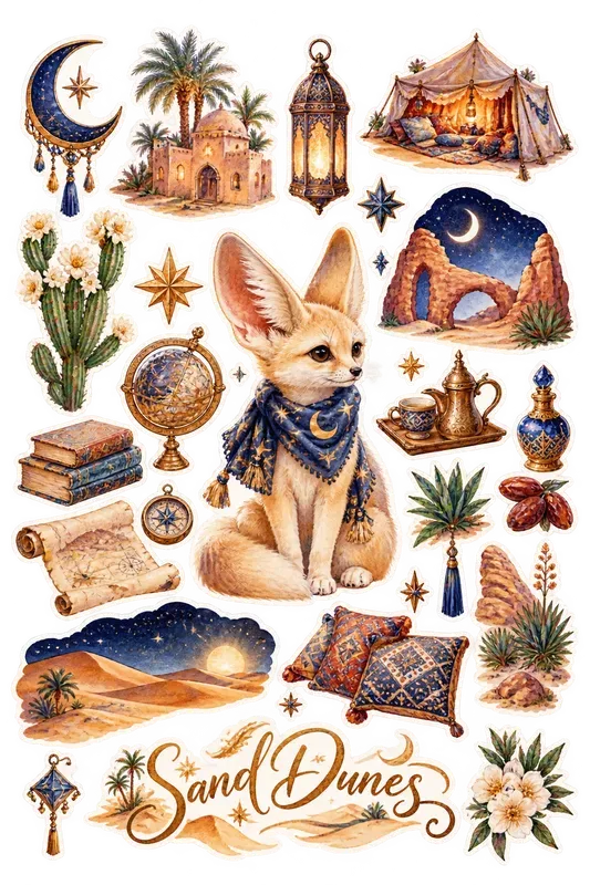 Cozy Watercolor Sticker Set Creator