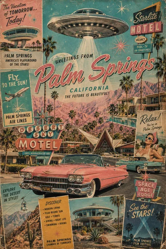 Space Age Retro Collage Poster Makers