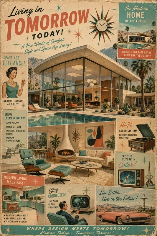 Space Age Retro Collage Poster Makers