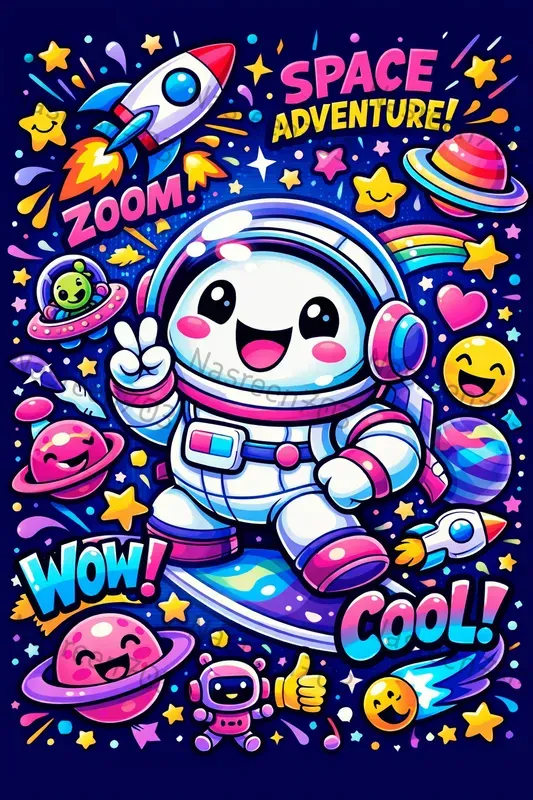 Cute Chaos Cartoon Pop Style Posters