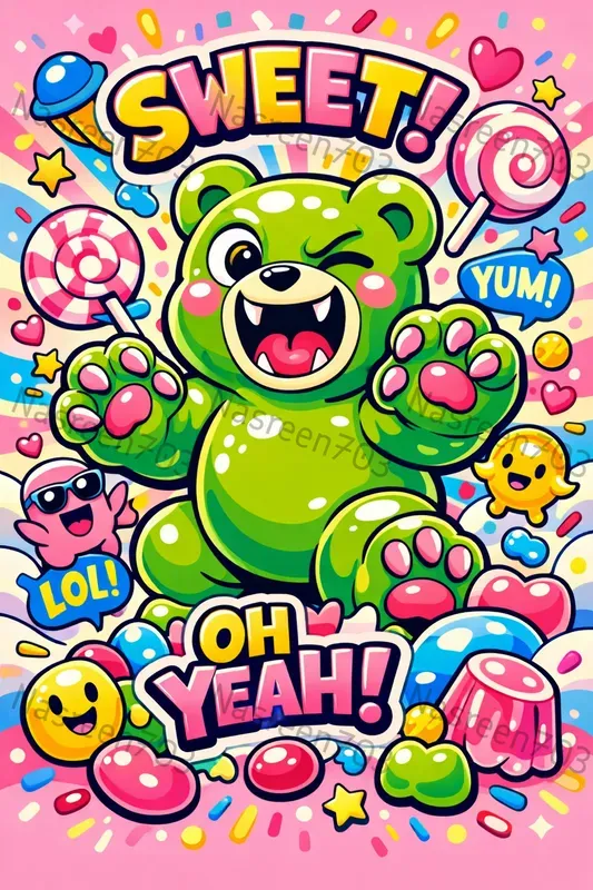 Cute Chaos Cartoon Pop Style Posters