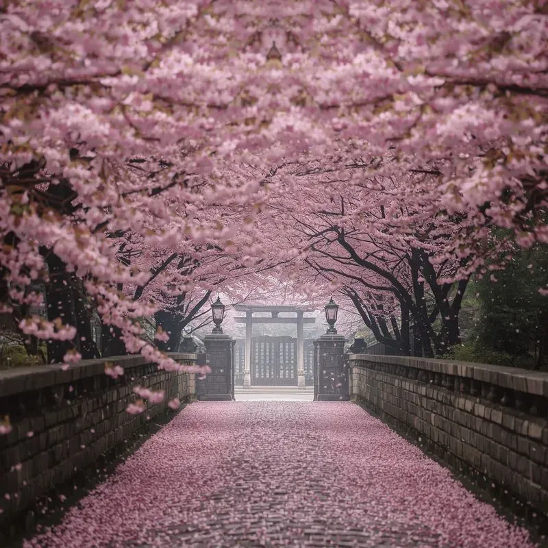 Spring Cherry Blossom Path Photos
