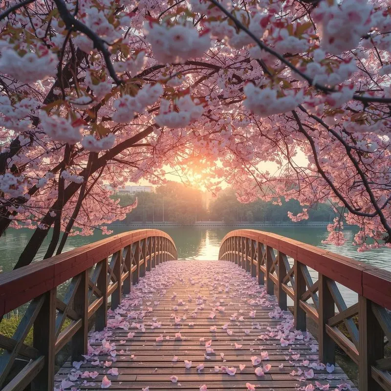 Spring Cherry Blossom Path Photos