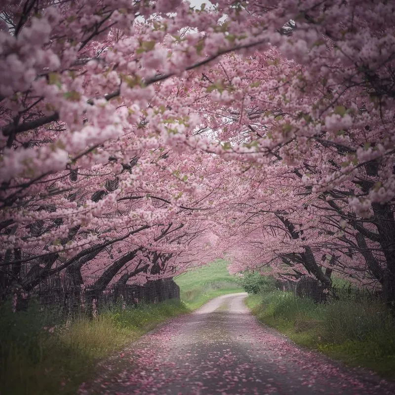Spring Cherry Blossom Path Photos