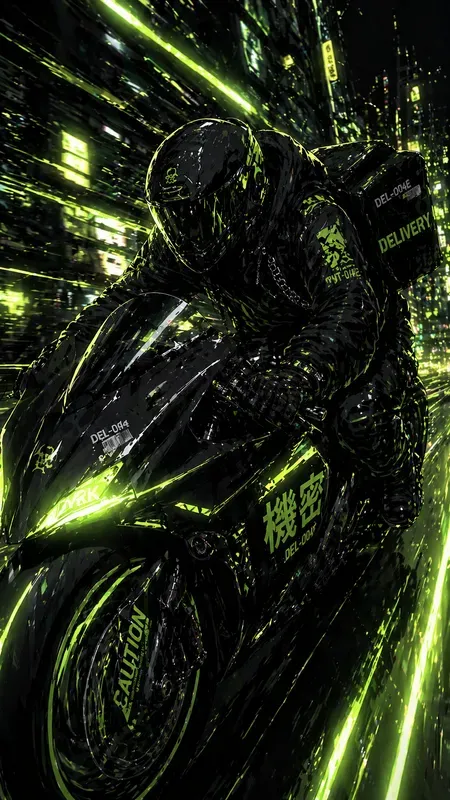 Neon Lime Cyberanime Aesthetics
