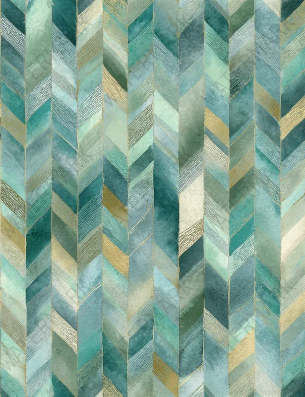 Romantic Teal Seamless Patterns