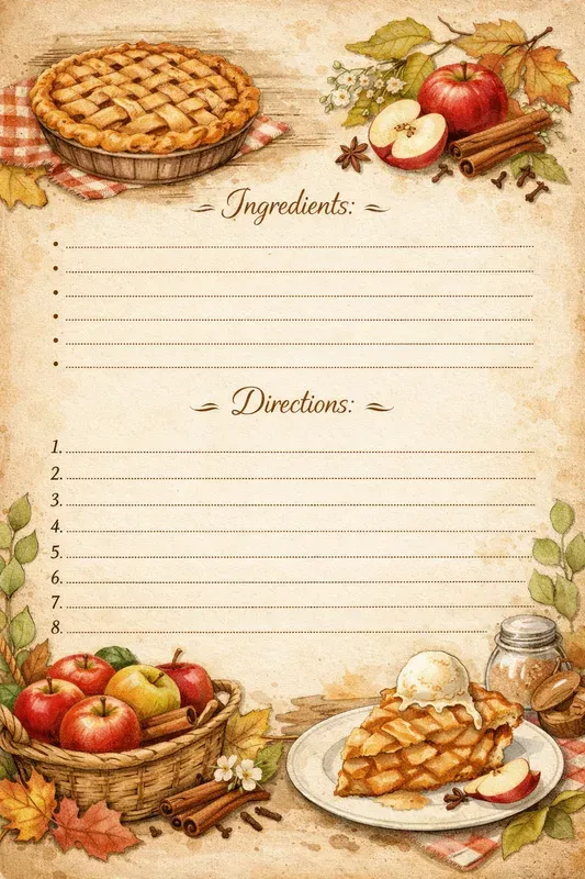 Viral Aesthetic Recipe Cards