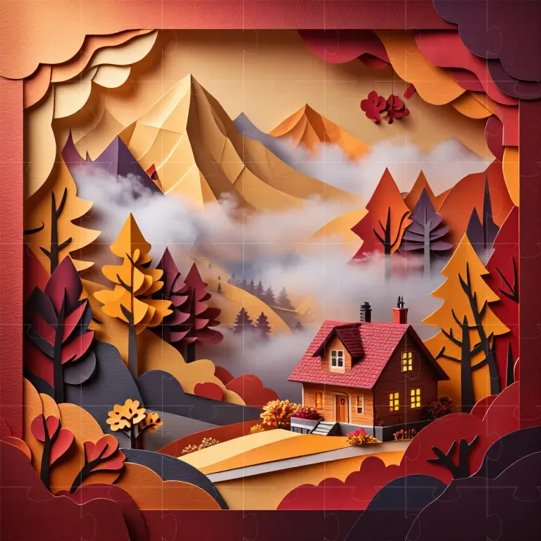 3D Layered Papercraft Fantasy Landscapes