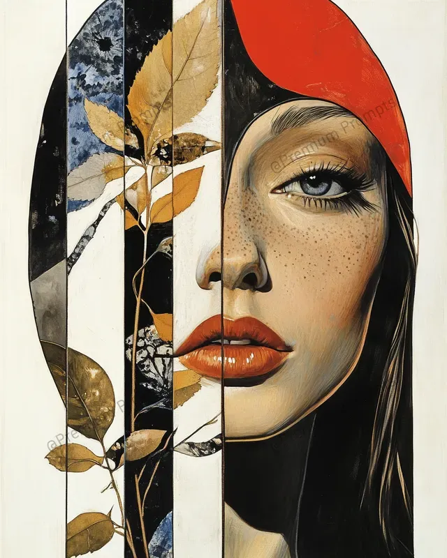 Abstract Scandinavian Folk Art Paintings