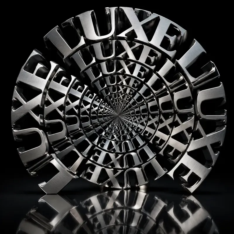 3D Spiral Typography Illusions