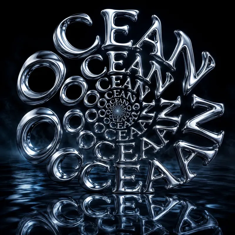 3D Spiral Typography Illusions