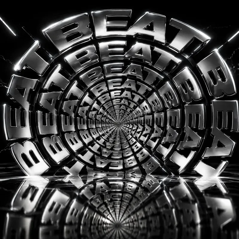 3D Spiral Typography Illusions