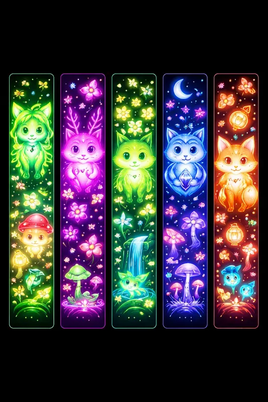 Neon Bookmark Set 5v Masters