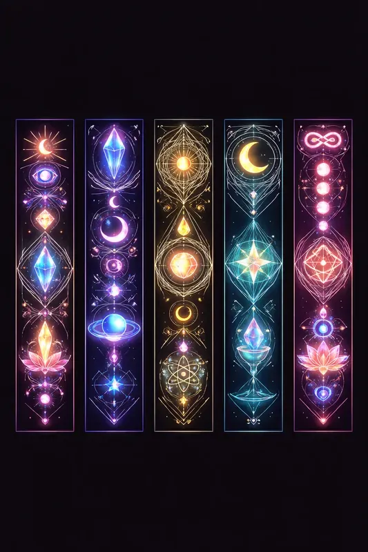 Neon Bookmark Set 5v Masters