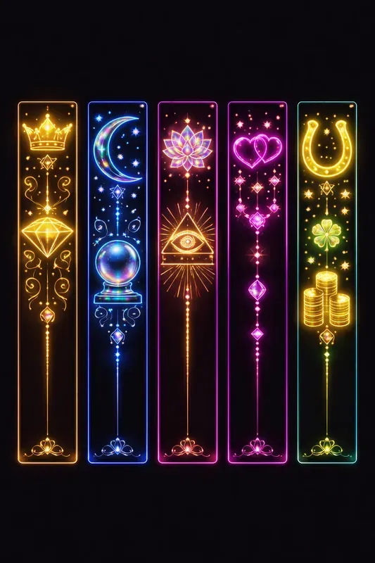 Neon Bookmark Set 5v Masters