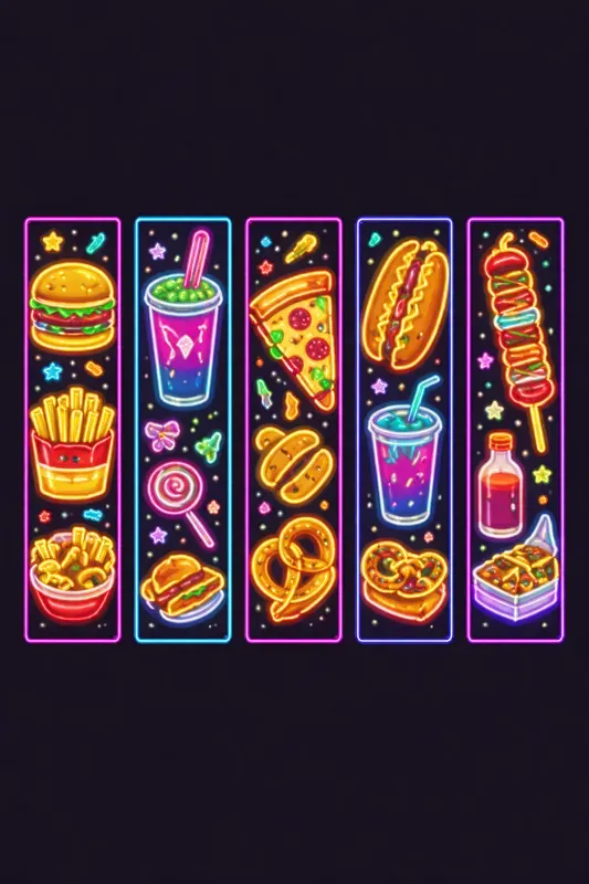 Neon Bookmark Set 5v Masters