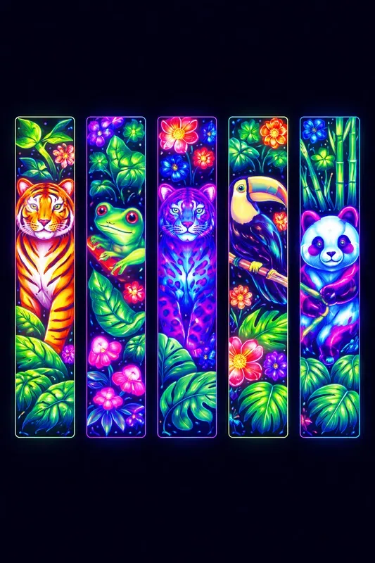 Neon Bookmark Set 5v Masters