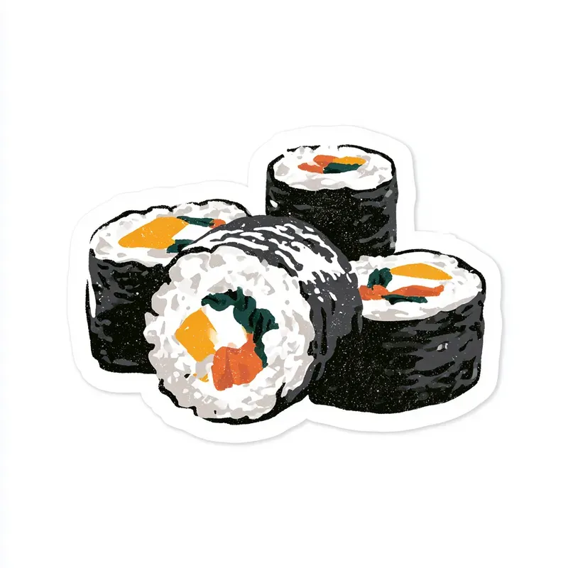 Retro Korean Food Stickers