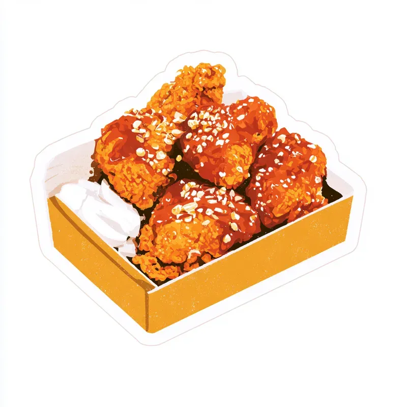 Retro Korean Food Stickers