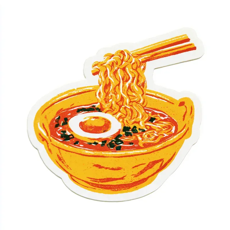Retro Korean Food Stickers