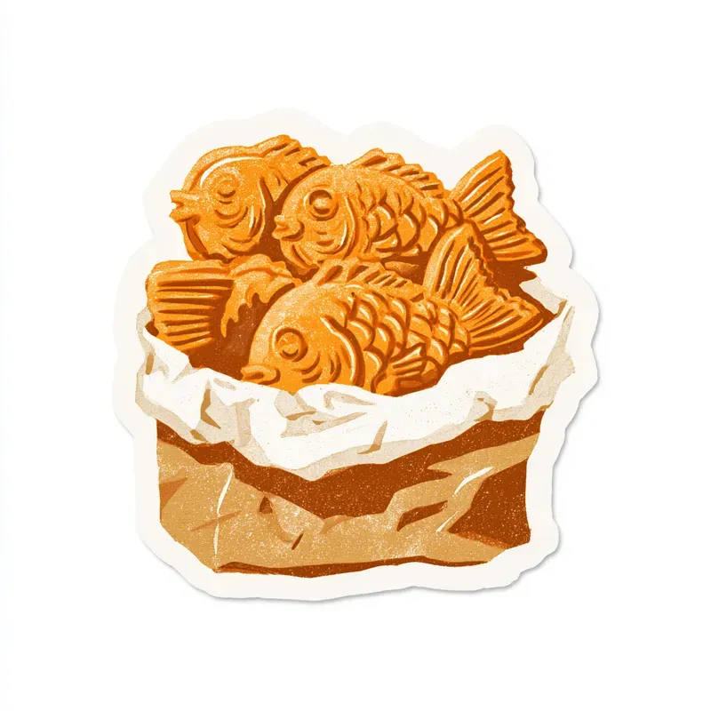 Retro Korean Food Stickers