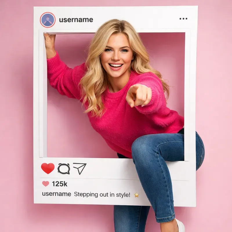 3D Social Media Popout Portraits