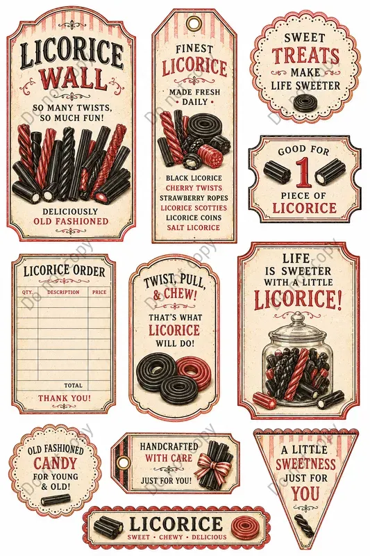 Vintage Candy Shop Ephemera