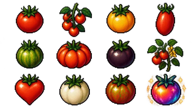 Cozy 16bit Farm Crop Sprite Sheets