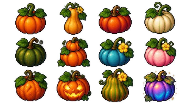 Cozy 16bit Farm Crop Sprite Sheets
