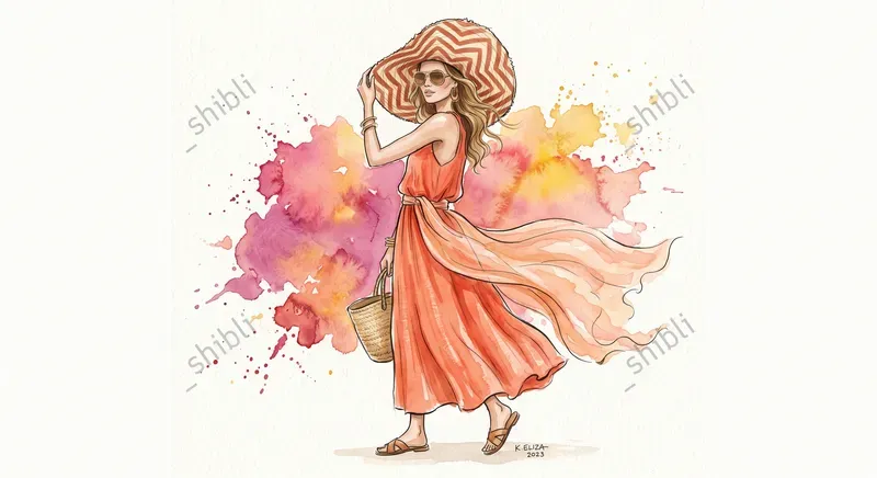 Summer Watercolor Fashion Illustrations