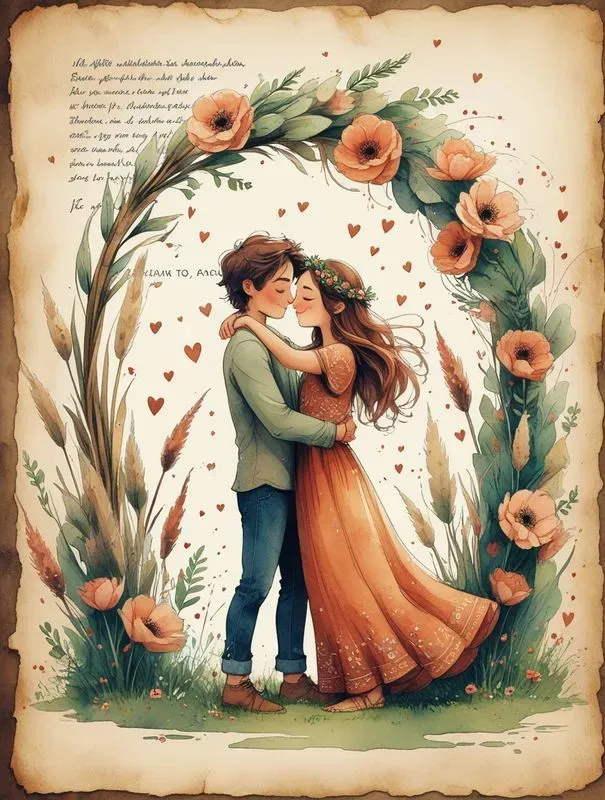 Boho Romance Whimsical Journal Art