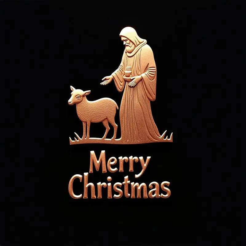 Merry Christmas With Copper Colors
