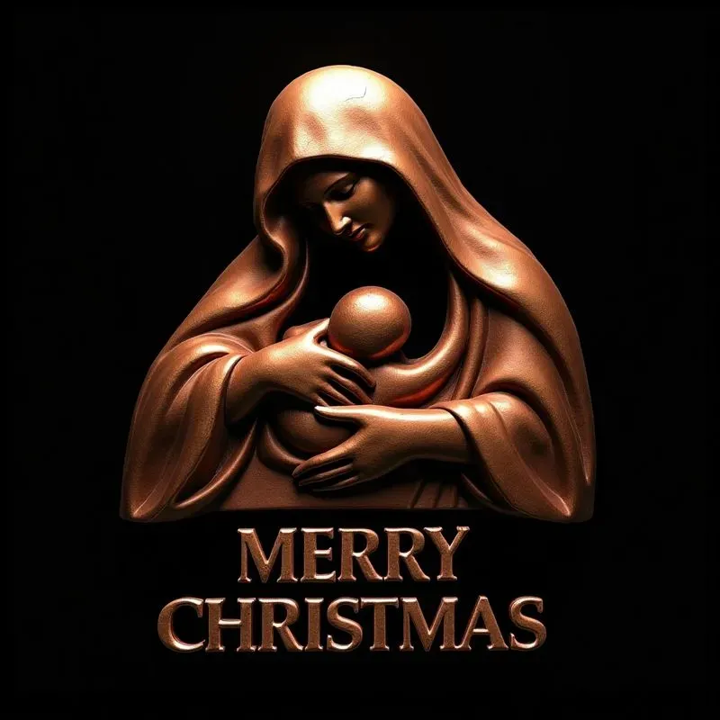 Merry Christmas With Copper Colors