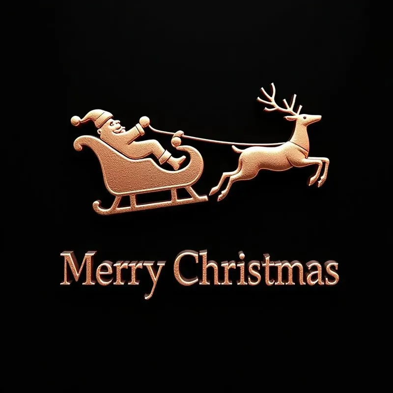 Merry Christmas With Copper Colors