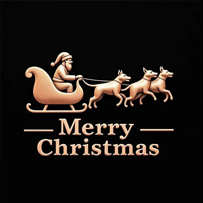 Merry Christmas With Copper Colors