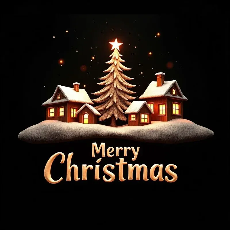 Merry Christmas With Copper Colors