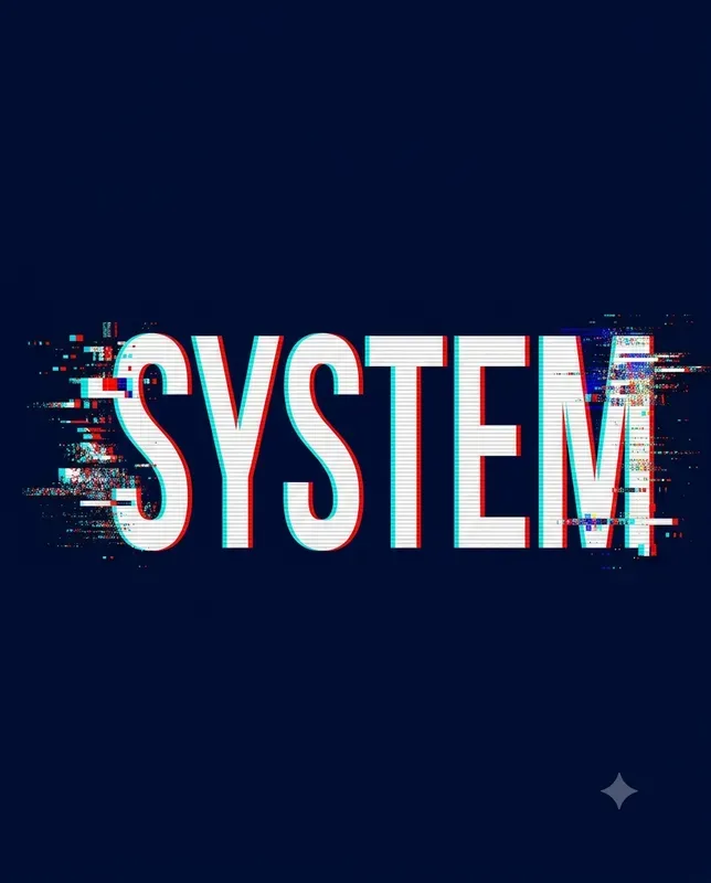 Futuristic Glitch Text Art With Rgb